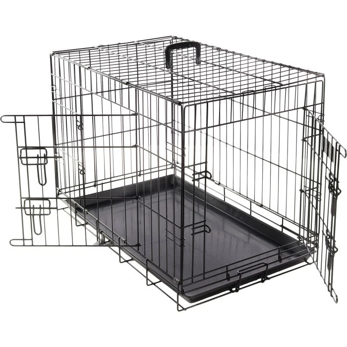 Flamingo Cage Pour Chien Ebo Noir S 61x43x50cm 1 Flamingo Cage Pour Chien Ebo Noir S 61x43x50cm