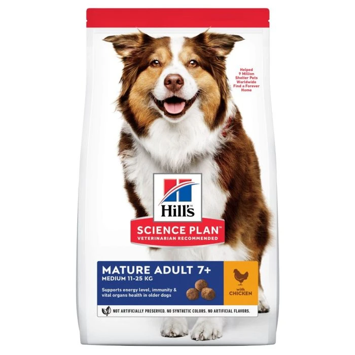 Hill's Science Plan Mature 7+ Croquettes Pour Chien Medium Au Poulet 1 Hill's Science Plan Mature 7+ Croquettes Pour Chien Medium Au Poulet