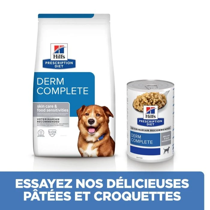 Hill's Prescription Diet Derm Complete Pour Chien 1 Hill's Prescription Diet Derm Complete Pour Chien