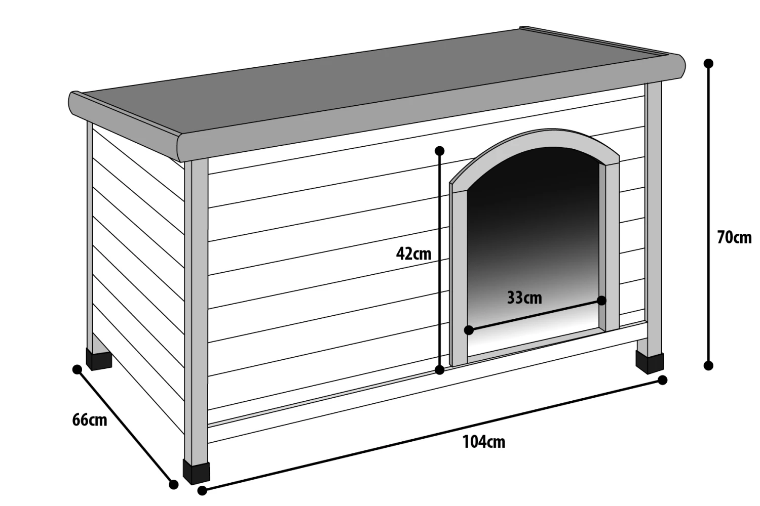Flamingo Niche Chien Plano 104x70x66cm 2 Flamingo Niche Chien Plano 104x70x66cm – Image 2