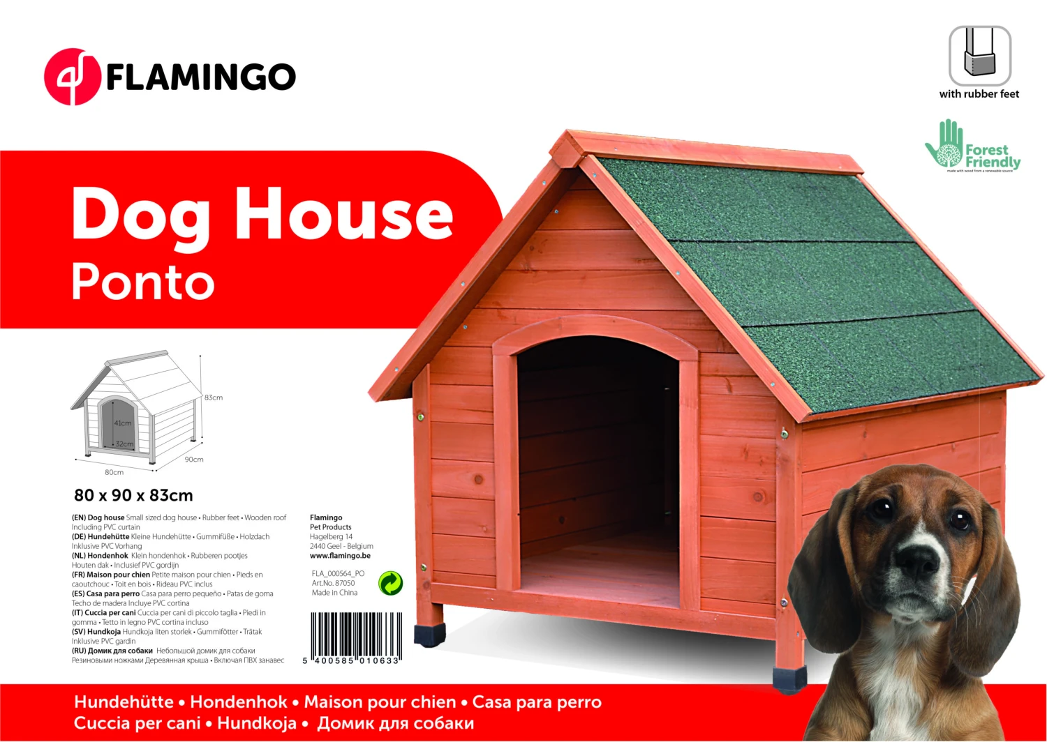 Flamingo Niche Pour Chien Ponto 80x90x83cm 2 Flamingo Niche Pour Chien Ponto 80x90x83cm – Image 2