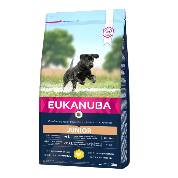 Eukanuba Junior Large Breeds Au Poulet Pour Chien - 15kg 1 Eukanuba Junior Large Breeds Au Poulet Pour Chien - 15kg