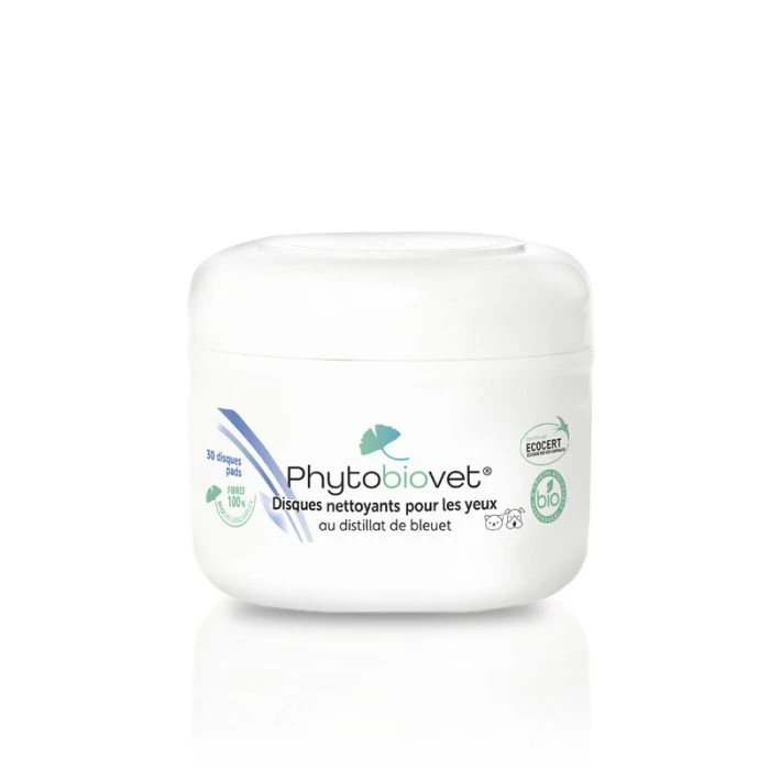 Phytobiovet Disques Nettoyants Pour Les Yeux Bio - 30 Disques 1 Phytobiovet Disques Nettoyants Pour Les Yeux Bio - 30 Disques