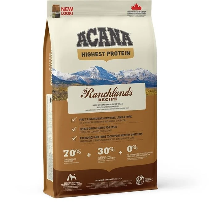 Acana Highest Proteïn Ranchlands Chien 1 Acana Highest Proteïn Ranchlands Chien