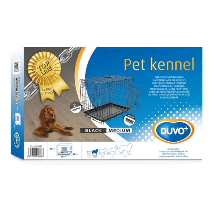 Topline Cage Fer Pliable 2 Portes Tp 76x48x54cm Noir 1 Topline Cage Fer Pliable 2 Portes Tp 76x48x54cm Noir