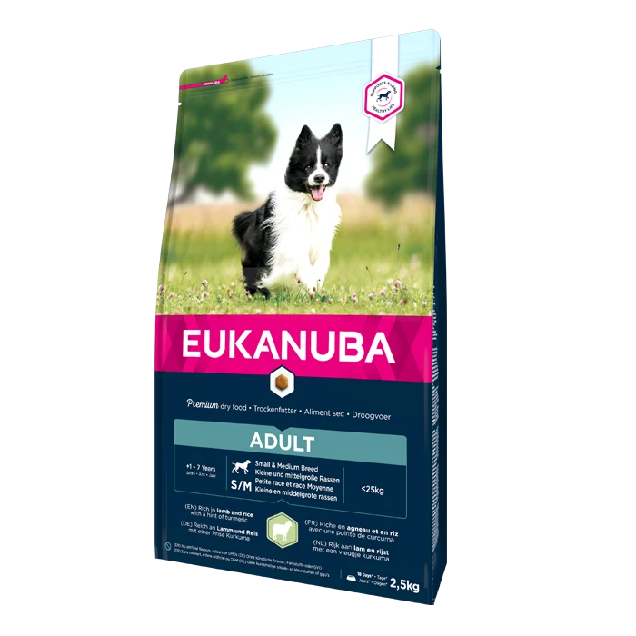 Eukanuba Adult Small/Medium Breed Pour Chien Agneau Et Riz 12kg 1 Eukanuba Adult Small/Medium Breed Pour Chien Agneau Et Riz 12kg