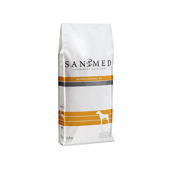Sanimed Hypoallergenic DR Croquettes Pour Chiens 12,5kg Canard 1 Sanimed Hypoallergenic DR Croquettes Pour Chiens 12,5kg Canard
